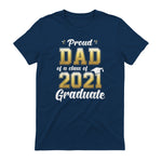 Proud Dad of a Graduate Senior Gift T-Shirt in Navy - back view