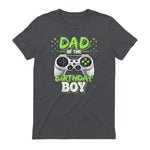 Dad of The Birthday Boy Matching Video Gamer Birthday Party in Charcoal - back view