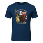 Patriotic Eagle Liberty Bell Anniversary T-Shirt in Navy - front view