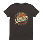 PAPA Like A Grandpa Only Cooler Funny Dad Papa Grandfather in Dark Chocolate - back view