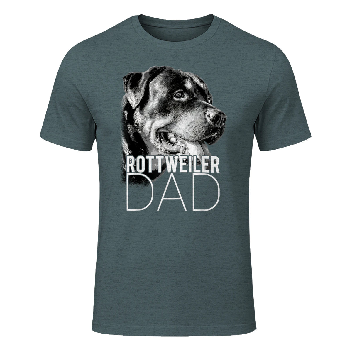 Dog Dad Rottweiler – Chiens Papa in Dark Heather - front view