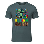 Autism Bruh Dab ASD Awareness Gamer Boys Kids Youth in Dark Heather - front view