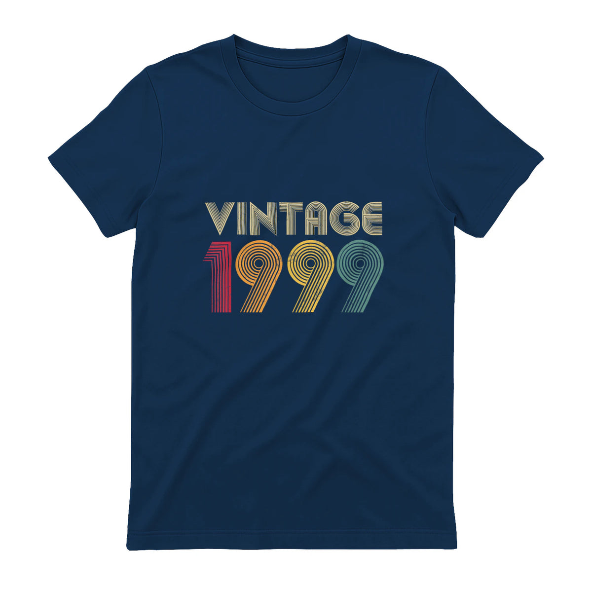 Vintage Twenty-Fourth Birthday Gift T-Shirt in Navy - back view