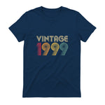 Vintage Twenty-Fourth Birthday Gift T-Shirt in Navy - back view