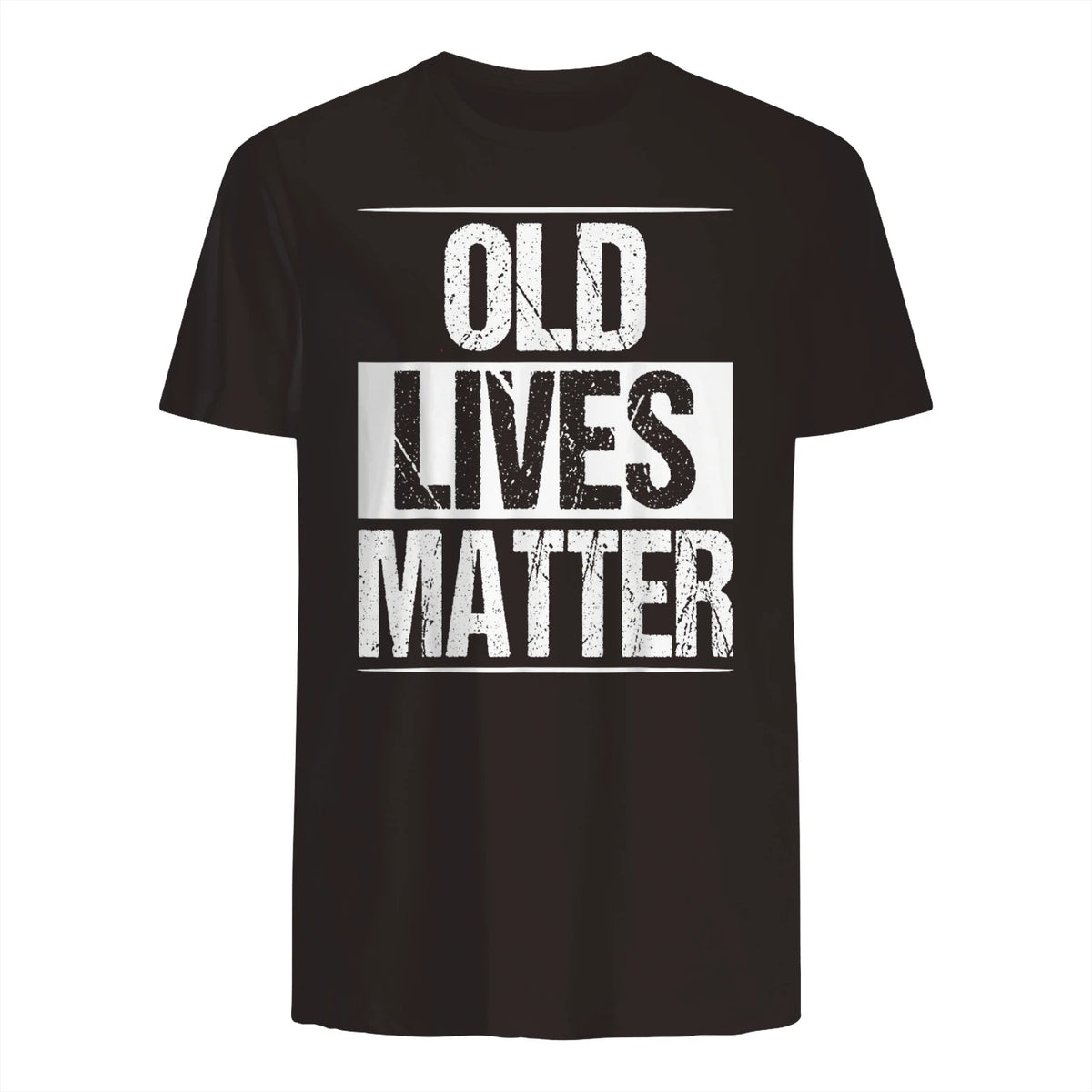 Old Lives Matter Funny Dad Birthday Gift T-Shirt in Dark Chocolate - back view