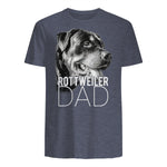 Dog Dad Rottweiler – Chiens Papa in Heather Navy - back view