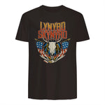 Lynyrd Skynyrd - Americana Steer Skull T-Shirt in Dark Chocolate - back view