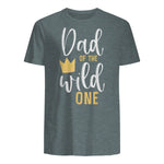 Dad of the Wild One First Birthday Daddy T-Shirt in Dark Heather - back view