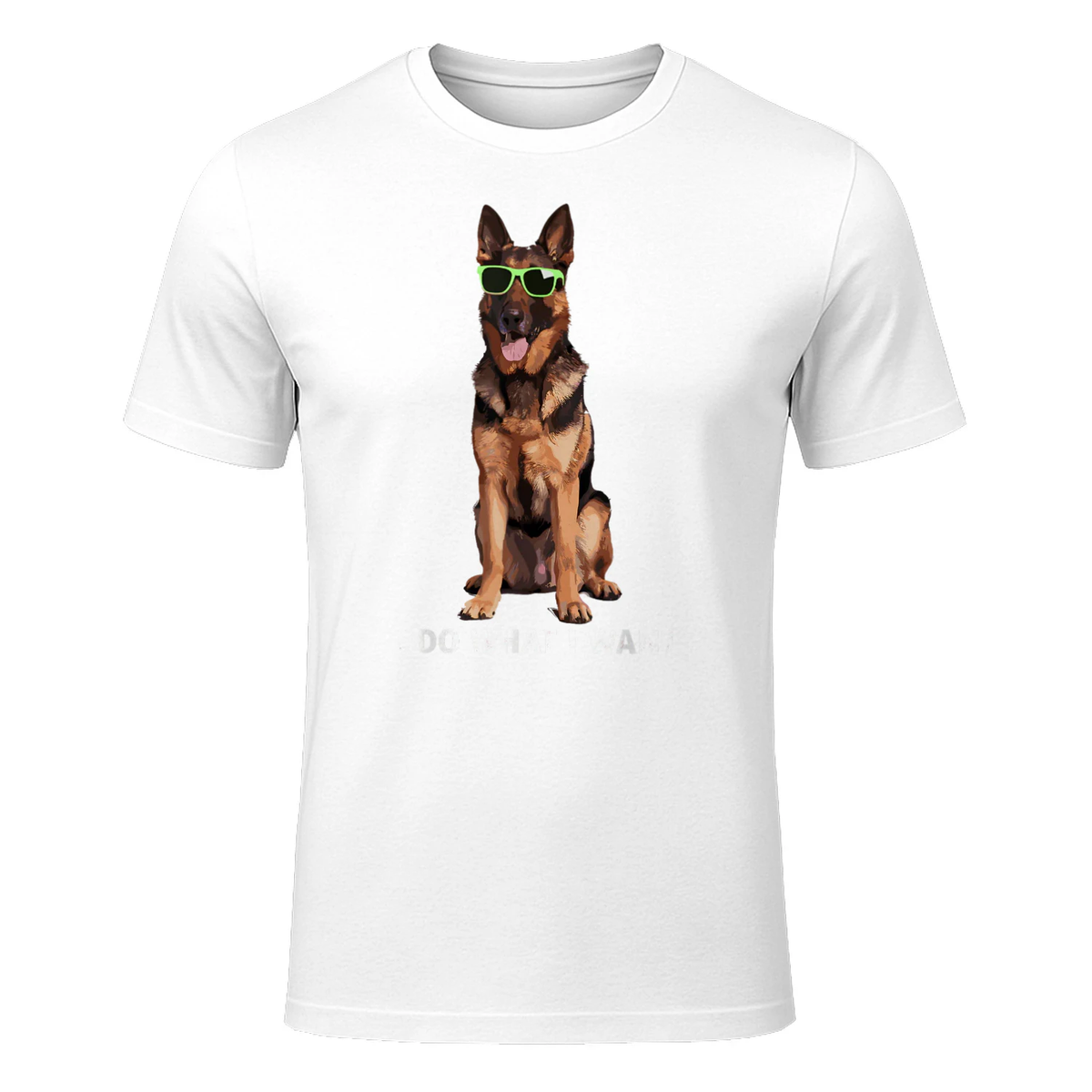 German Shepherd Design For Men Women German Shepherd Lovers T-Shirt in White - front view