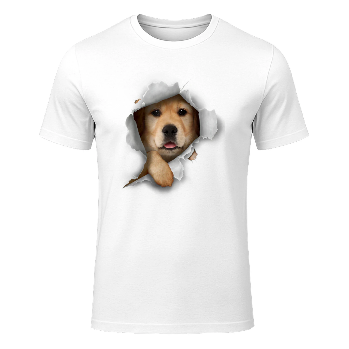 Golden Retriever, Golden Dog, Dog Lover, Dog Owner, Dog T-Shirt in White - front view
