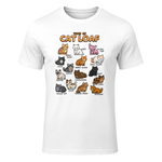 Types of Cat Loaf Cute Kitten Kawaii Cats, Cat Lover T-Shirt in White - front view