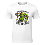 Funny Pickleball Lover Pun with a Pickle Playing Pickle Ball T-Shirt in White - front view