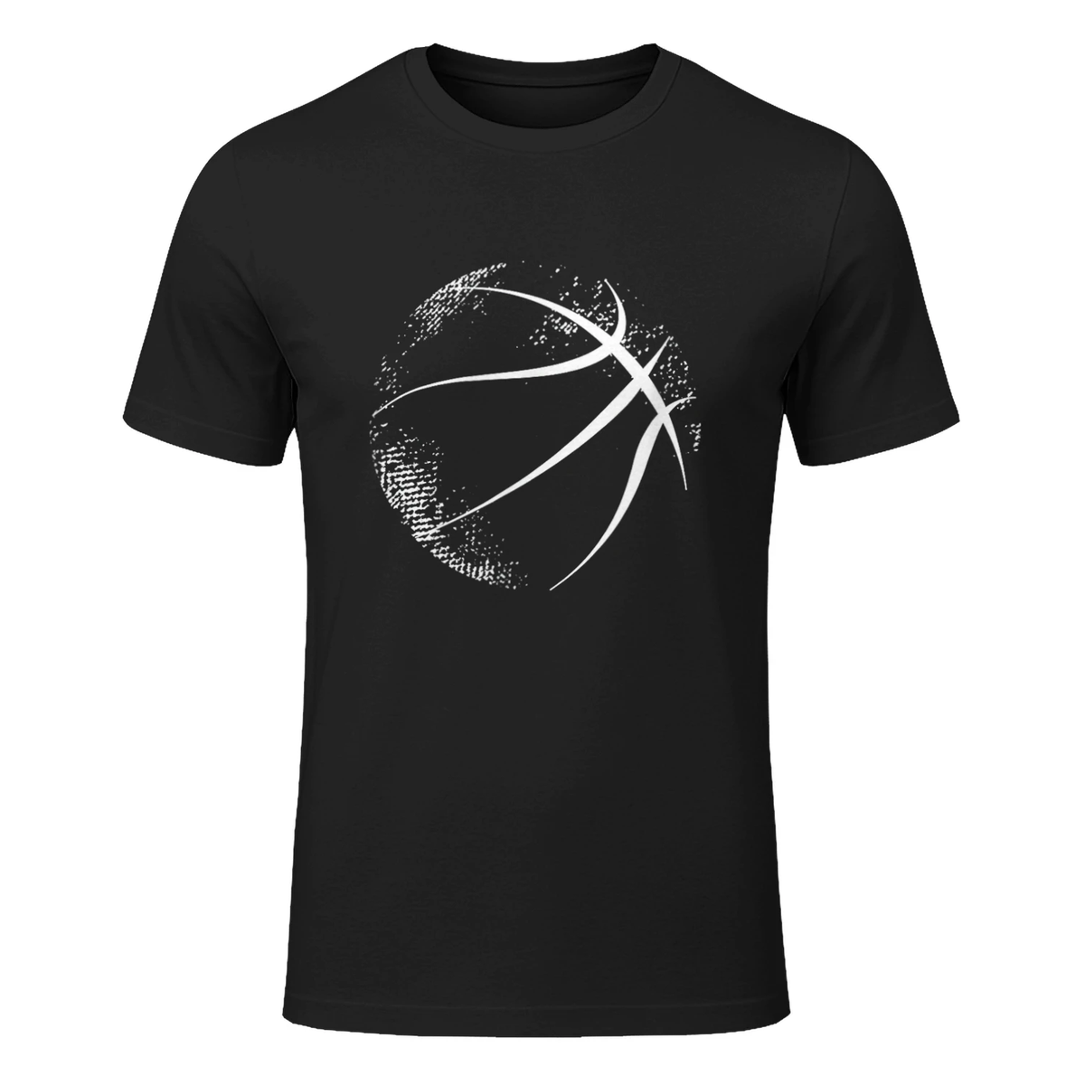 Basketball Silhouette Basketball T-Shirt in Black - front view