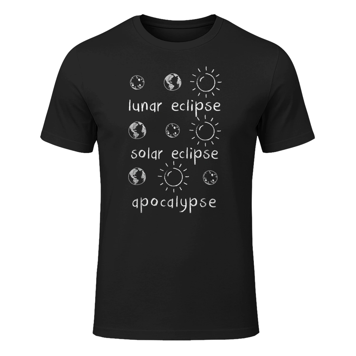 Science Teacher Space Gifts Men Kids Women Funny Science T-Shirt in Black - front view