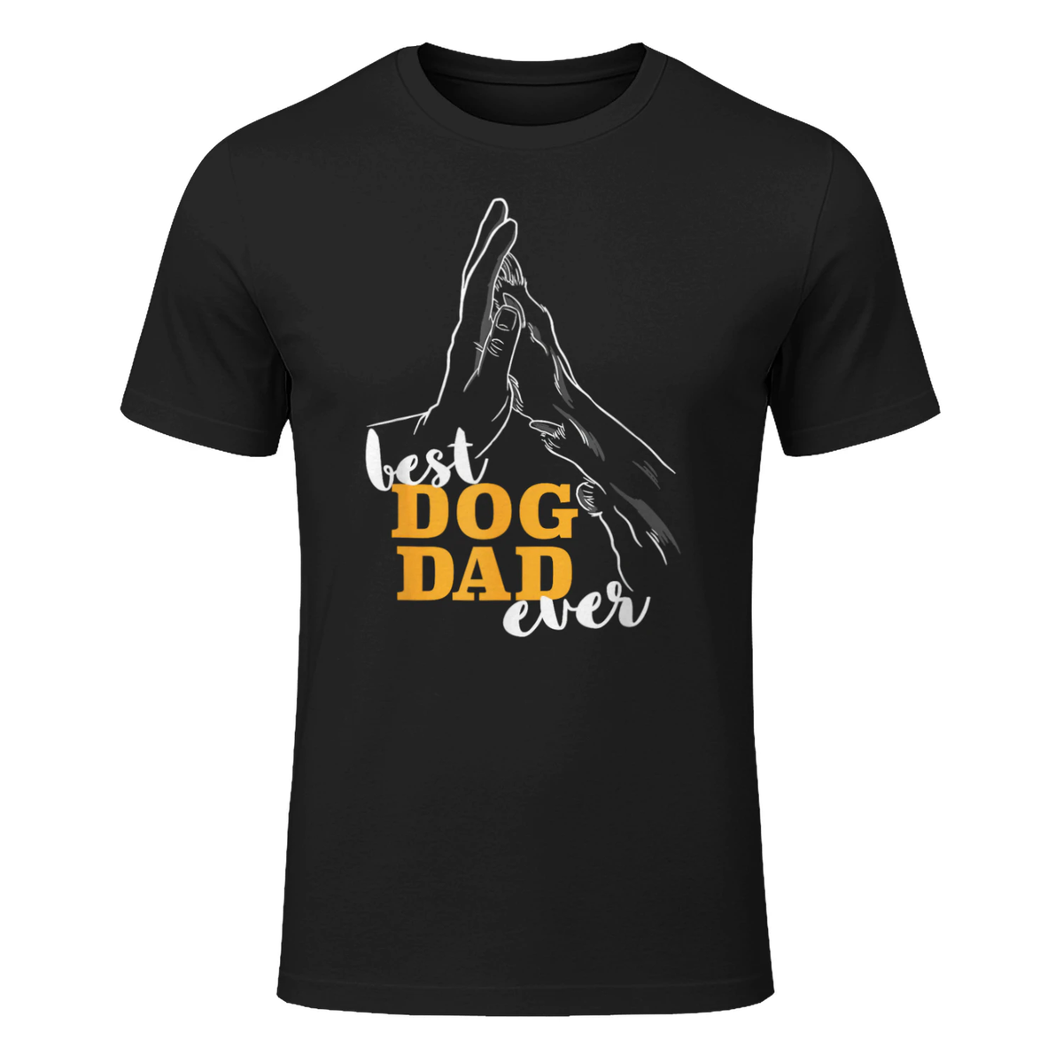 Best Dog Dad Ever Le meilleur papa chien du monde - Chiens T-Shirt in Black - front view