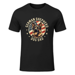 German Shepherd Owner Gifts, German Shepherd Dog Dad T-Shirt in Black - front view