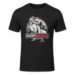 Daddy Saurus T rex Dinosaur Men Father's Day Family Matching in Black - front view