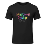 Exceptional Cluster Squad, Special Education Teacher T-Shirt in Black - front view