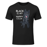 Cute Black German Shepherd - Awesome Cute Dog T-Shirt in Black - front view