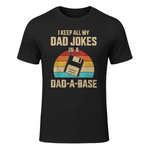 Funny dad Jokes in dad-a-Base Vintage for Father's Day in Black - front view