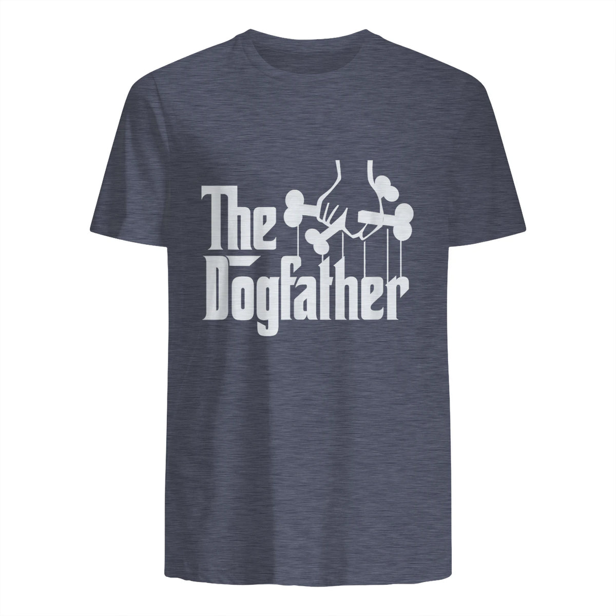 The Dogfather Dog Dad Dog Lover in Heather Navy - back view