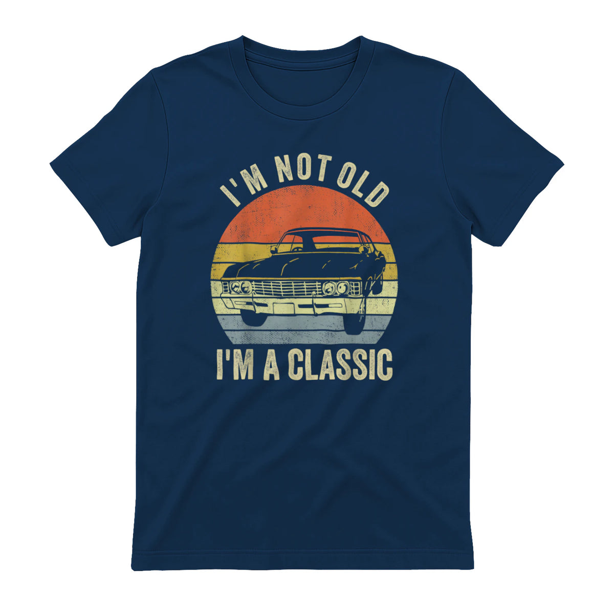 I'm Not Old Just Classic Funny Fathers Day Gift Dad T-Shirt in Navy - back view