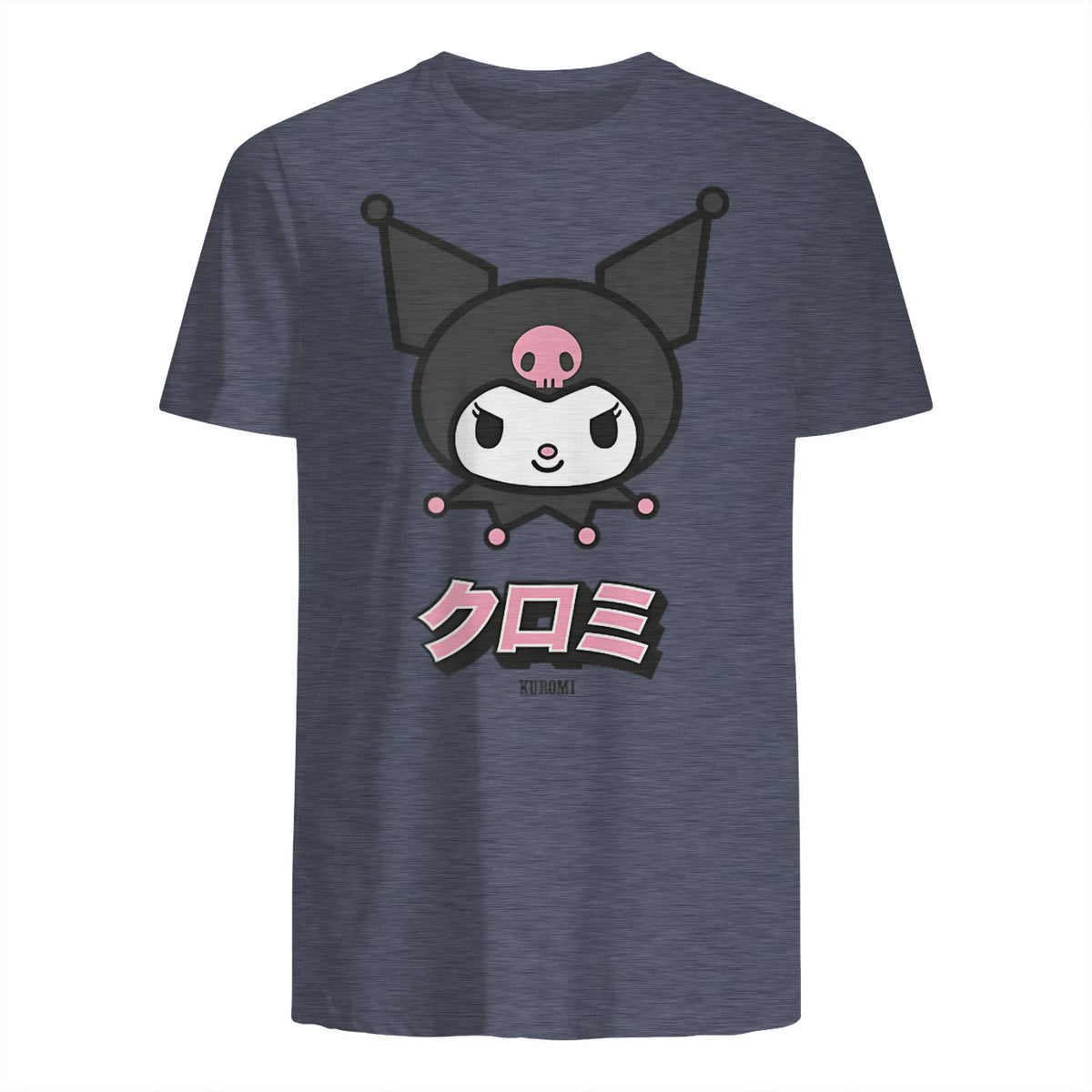 Kuromi Sanrio Character Classic Japan Design in Heather Navy - back view