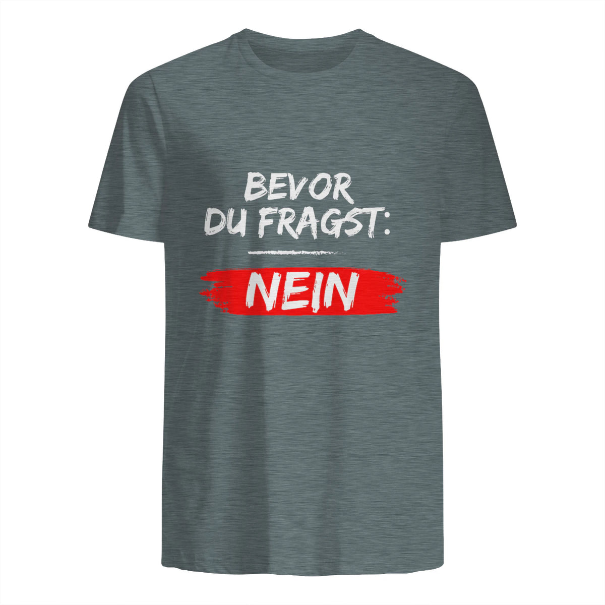 GIGATEMP Herren Männer Sprüche Lustig Witzig Schwarz Halbarm Klein EU XS Regulär Casual Funny Slogan Vat in Dark Heather - back view