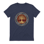 Baum des Lebens Wikinger keltischer Lebensbaum nordisch Halbarm in Heather Navy - back view