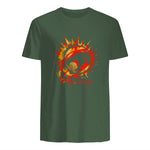 Thundercats Flare Circle Logo T-Shirt in Military Green - back view