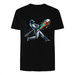 Baseball Player Drip T-Shirt in Black - back view
