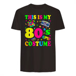 This Is My Eighties Costume Party T-Shirt in Dark Chocolate - back view