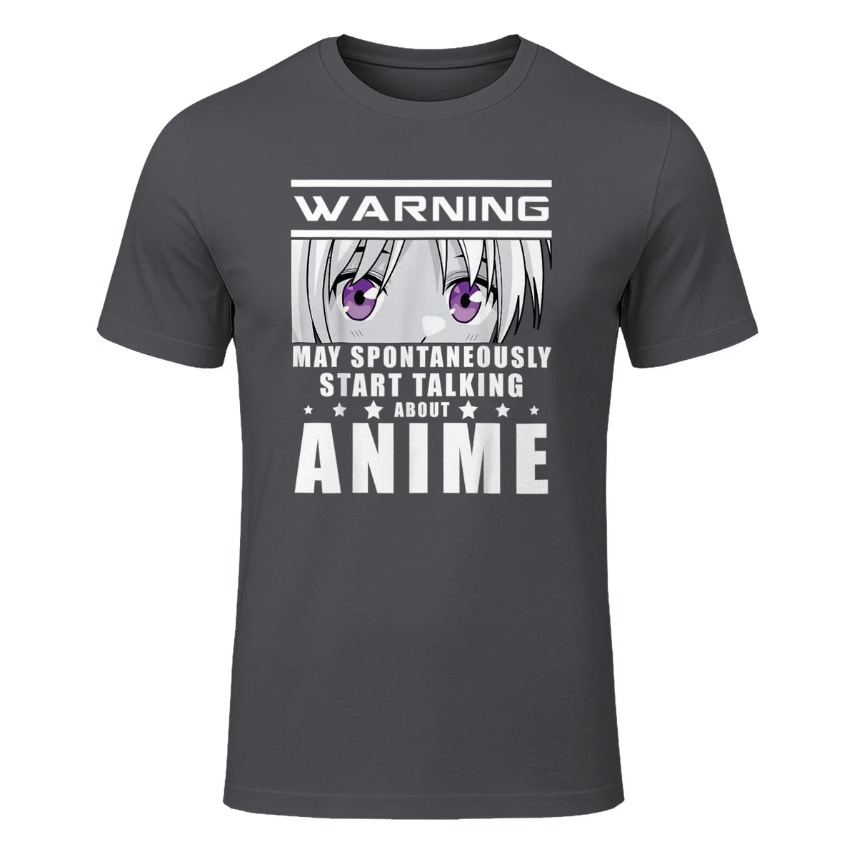 Warning May Spontaneously Start Talking About Anime in Charcoal - front view