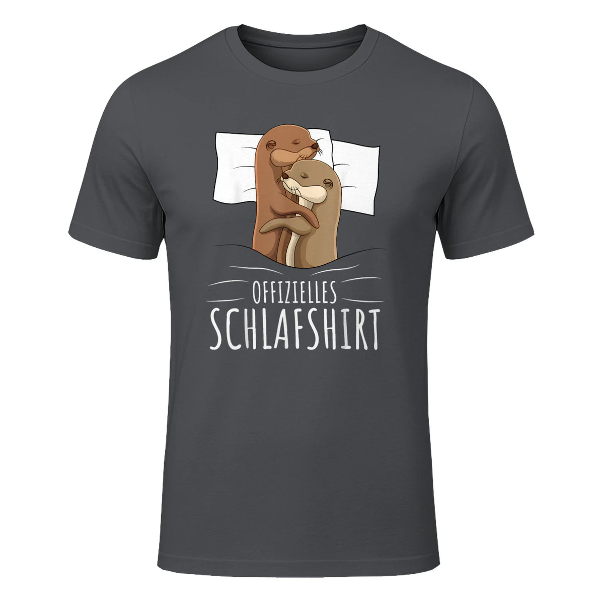 Offizielles Schlafshirt Otter Schlafanzug Seeotter in Charcoal - front view