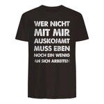 Lustiger Spruch Wer Nicht Mit Mir Auskommt An Sich Arbeiten in Dark Chocolate - back view