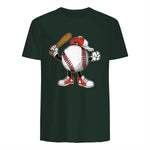 Baseball Boy T-Shirt in Forest Green - back view