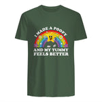 I Made A Poopy Funny Inappropriate Vacation Swap Adult T-Shirt in Military Green - back view