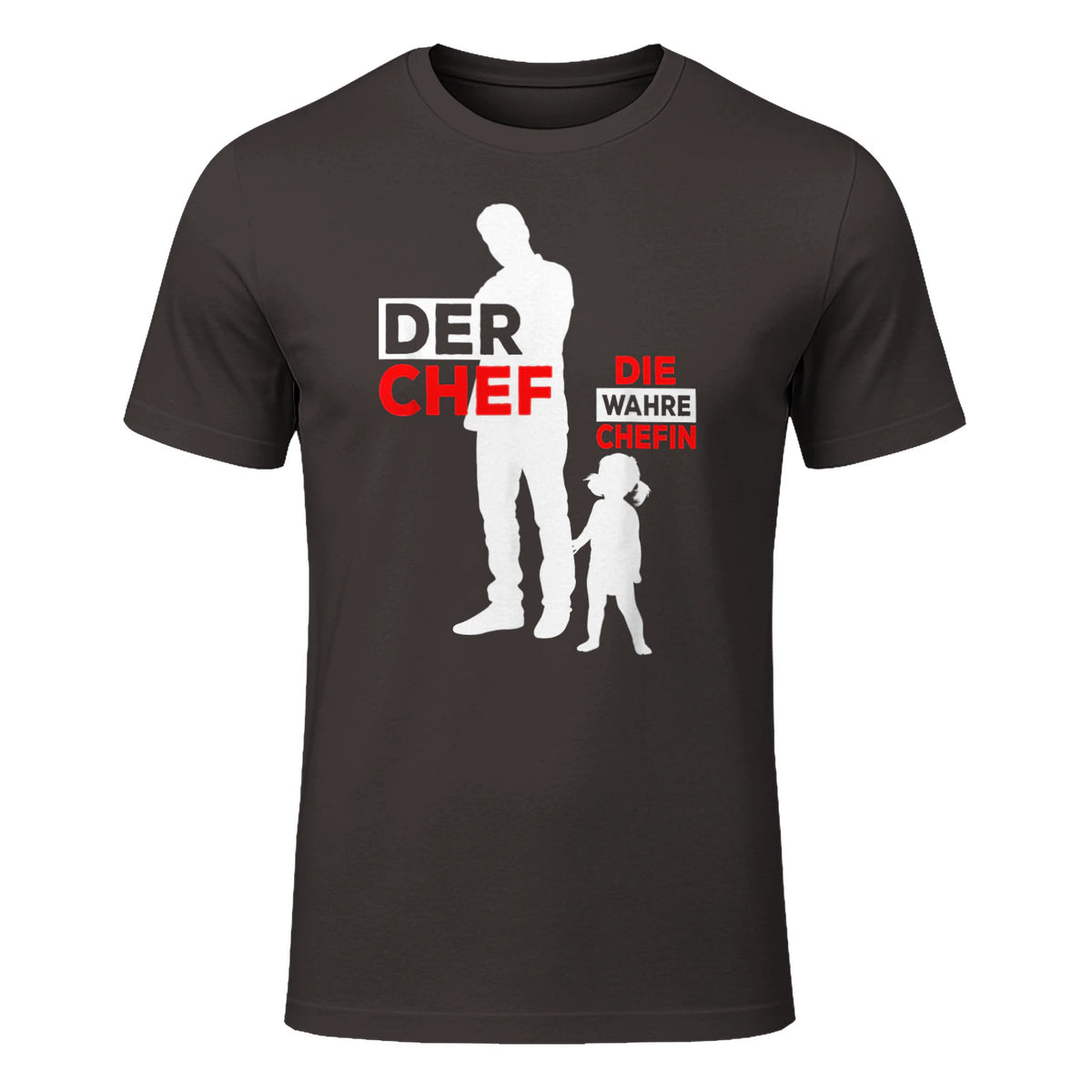 Vater Tochter Partnerlook Vatertag Papa Tochter in Dark Chocolate - front view