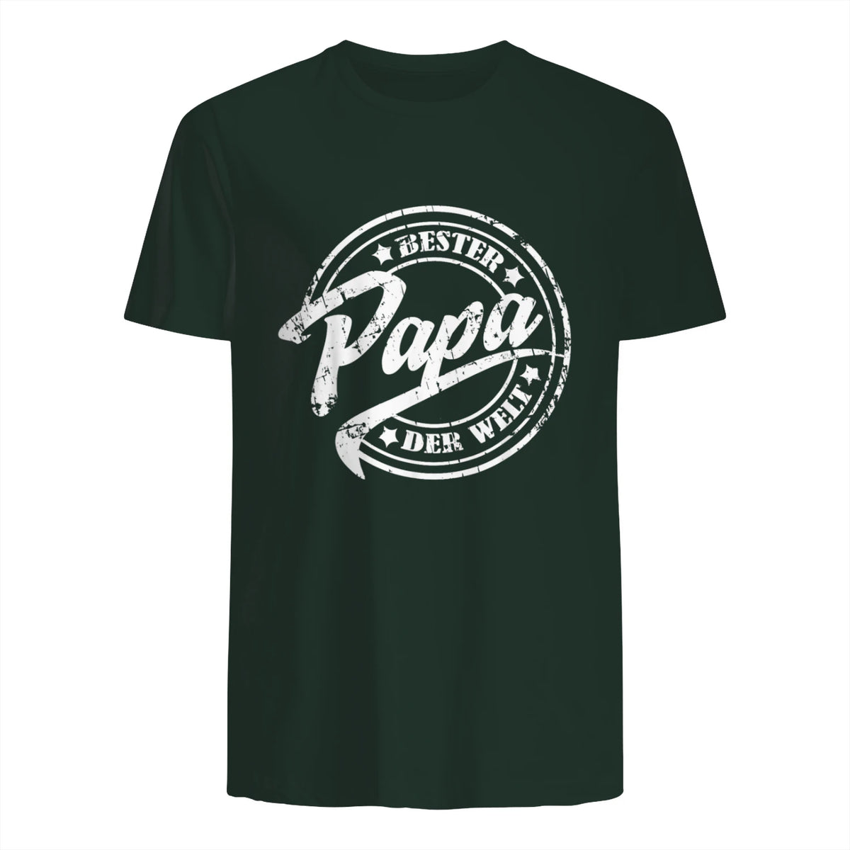 Geschenke für Papa und Opa zum Vatertag - Bester Papa der Welt, Vatertag, Vintage T-Shirt Schwarz S in Forest Green - back view