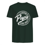 Geschenke für Papa und Opa zum Vatertag - Bester Papa der Welt, Vatertag, Vintage T-Shirt Schwarz S in Forest Green - back view