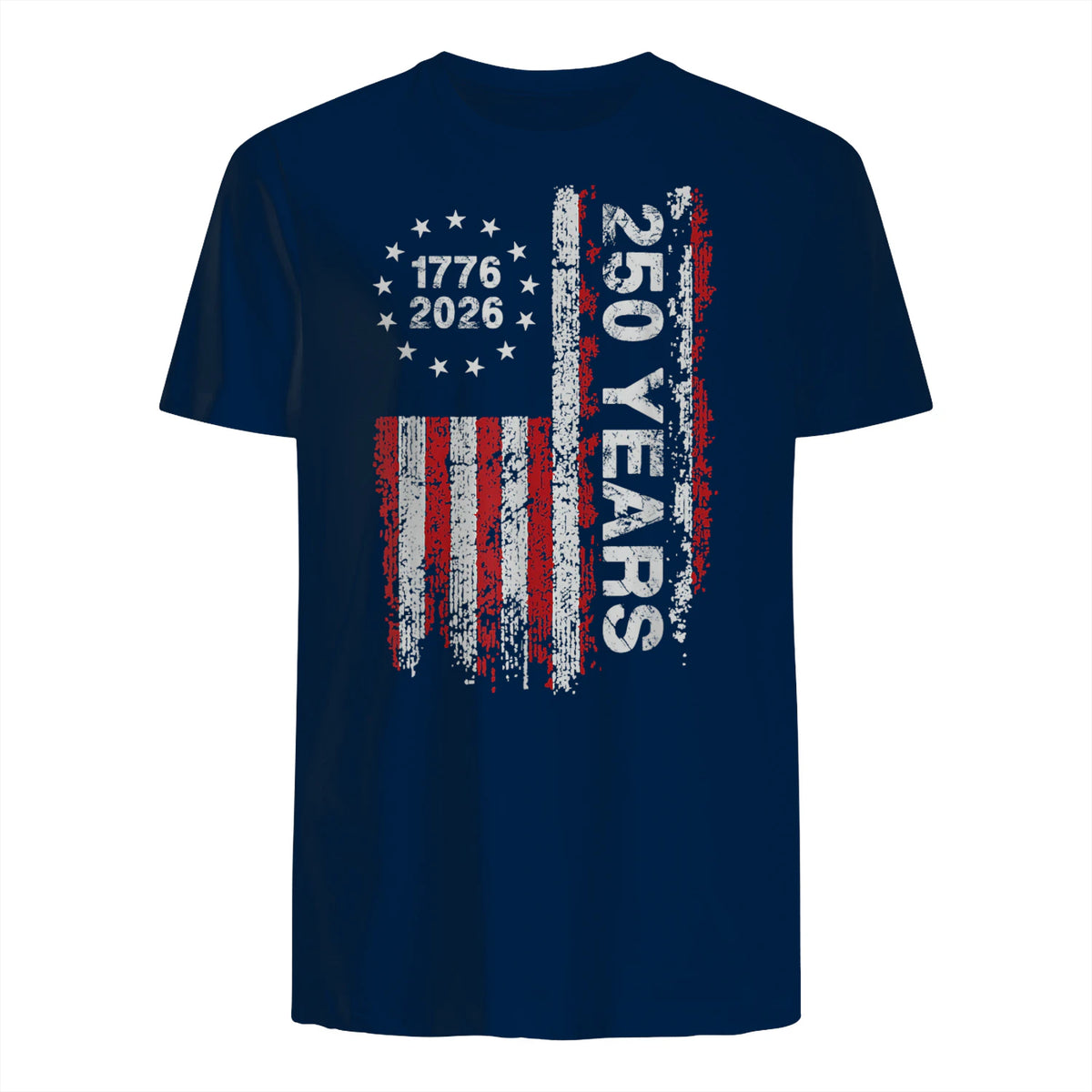 American Independence Freedom Anniversary T-Shirt in Navy - back view