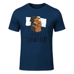 Offizielles Schlafshirt Dackel Hund Dachshund Teckel in Navy - front view