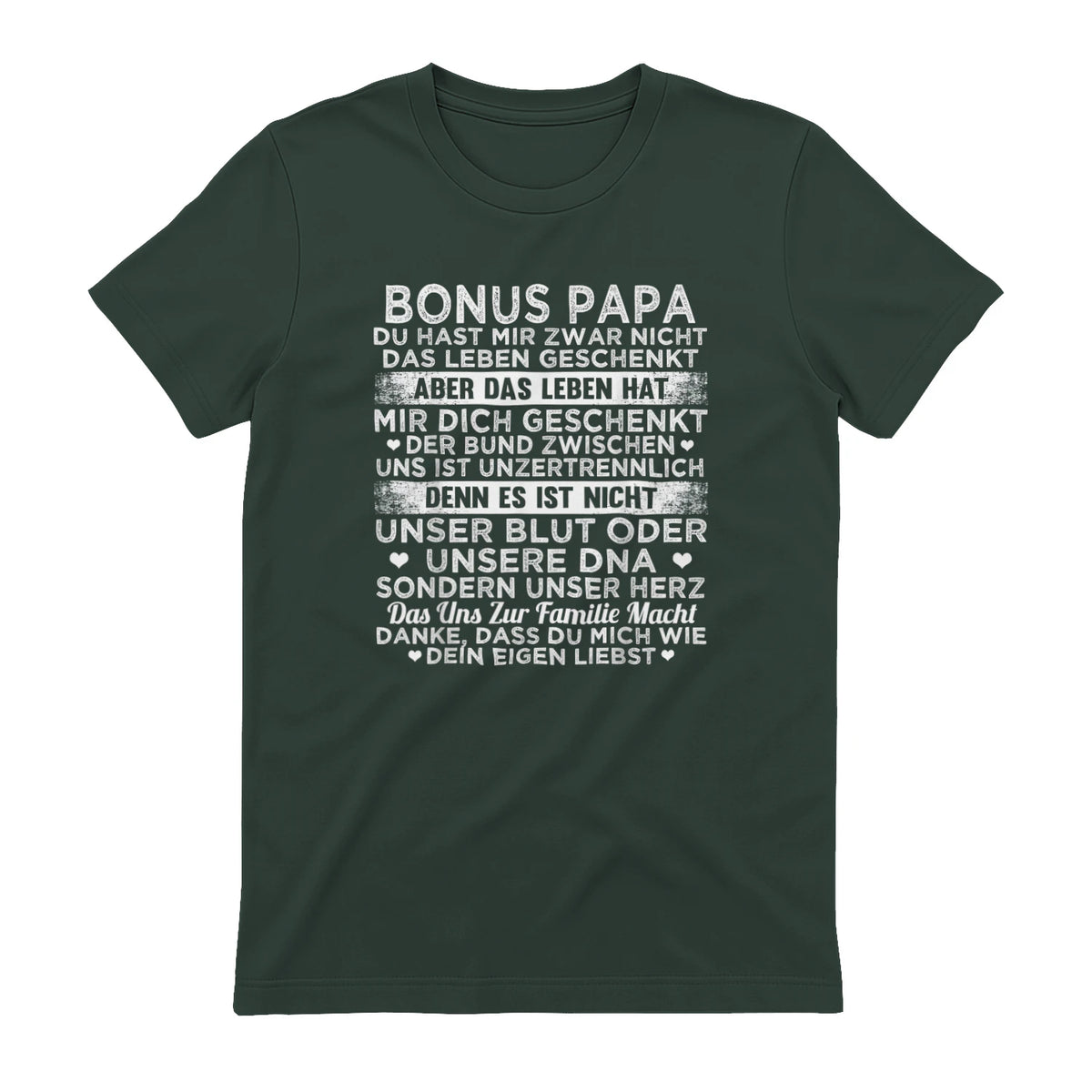 Bonus Papa du hast mir zwar nicht das leben geschenkt Spruch in Forest Green - back view