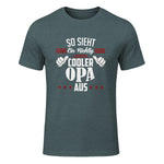 Opa SAGT So Sieht EIN richtig Cooler Opa aus Großvater in Dark Heather - front view