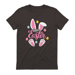 Happy Easter Bunny Women Girls Rabbit Easter Egg Hunt Funny in Dark Chocolate - back view