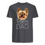Dog Dad Yorkshire Terrier – Chien Papa in Charcoal - back view