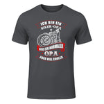 Biker-Opa wie normaler Opa Aber viel Cooler - Motorrad Shirt in Charcoal - front view
