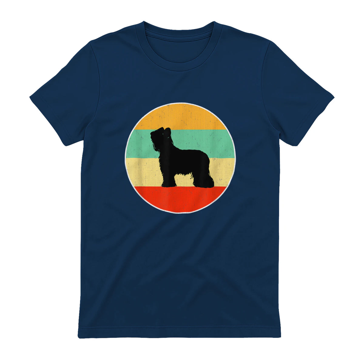 Chemise Briard, Maman chien Papa chien Love-r Gift in Navy - back view