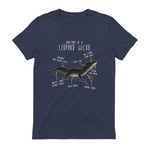 Black Night Leopard Gecko Lézard Reptile Anatomie drôle animal de compagnie in Heather Navy - back view