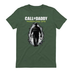 Call of Daddy Parenting Ops – Vatertag Great Dad Joke T-Shirt in Military Green - back view